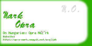 mark opra business card